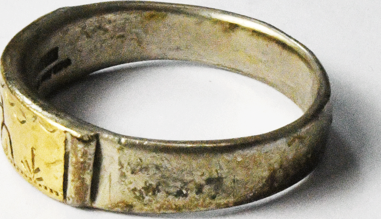 Sterling TC Case Co 14k Two Tone Storyteller Landscape Ring 6mm Size 10-3/4