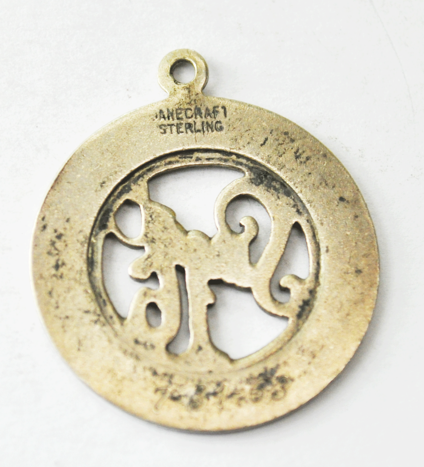 Vintage Sterling Danecraft Happy Birthday Sweet Sixteen Disc Charm 27mm Cut Out