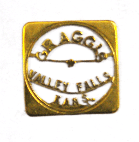 Gragg's Valley Falls Kansas Square Trade Token Cut Out 24mm Jefferson County