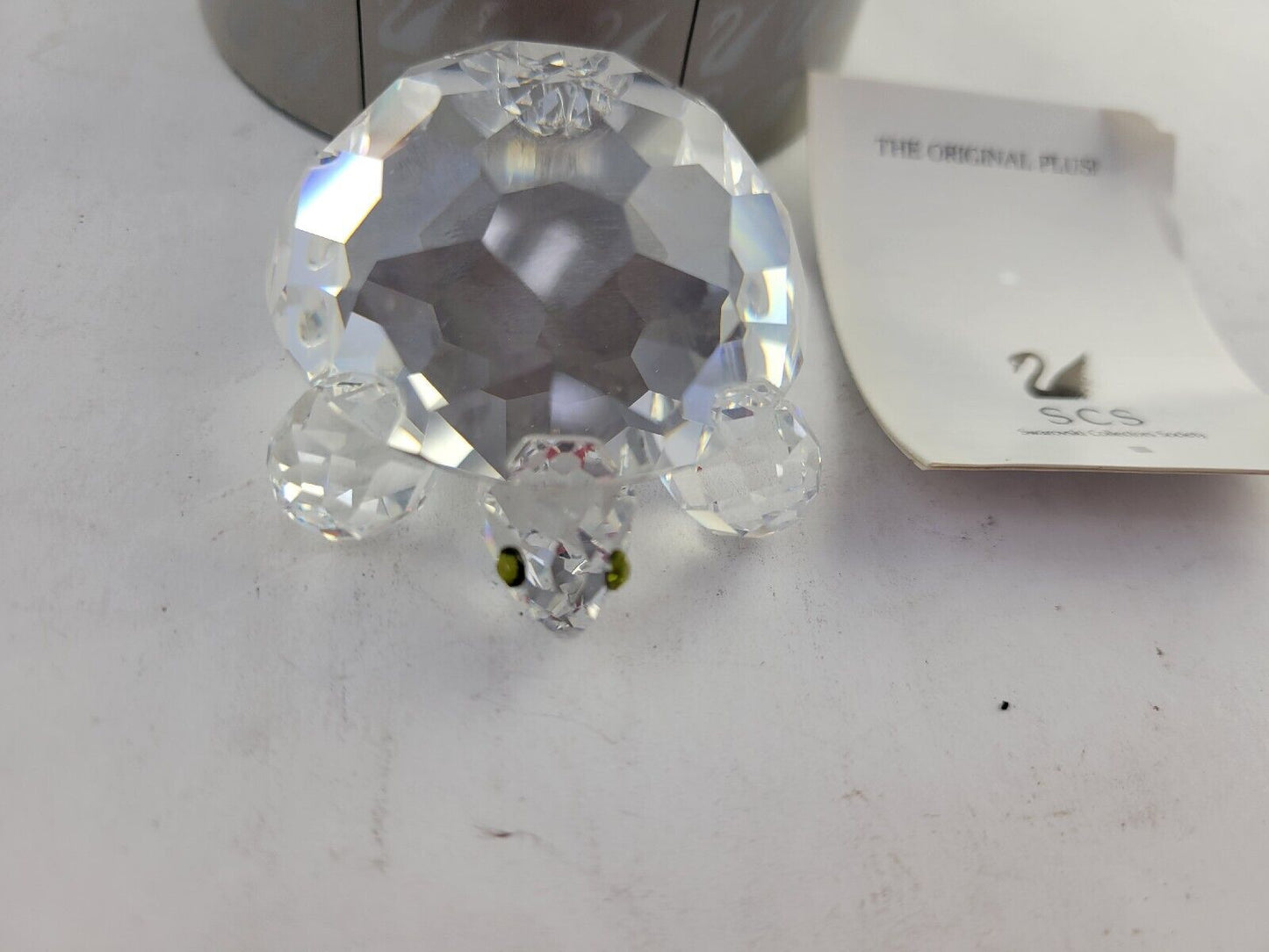 Swarovski Crystal Turtle w/ Green Eyes 7632 NR 045 In Original Box