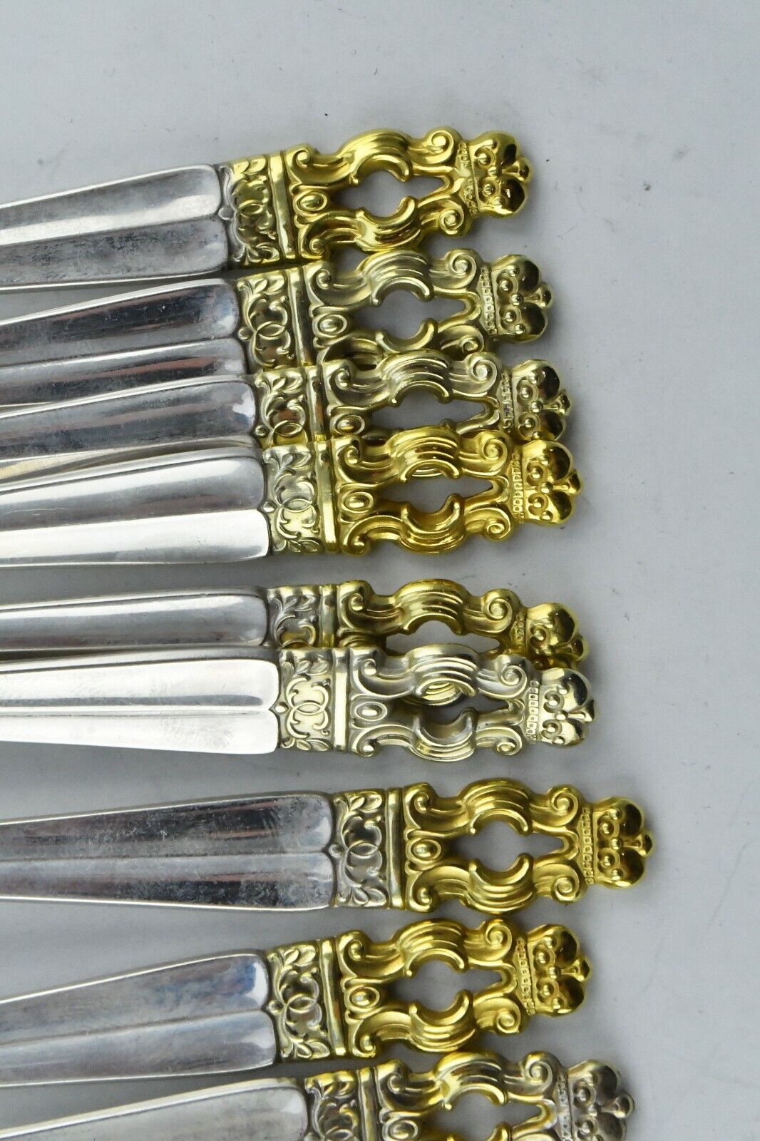 14pc. Hispana-Sovereign "Gold" by Gorham Sterling 6 7/8" Salad Fork 21oz.