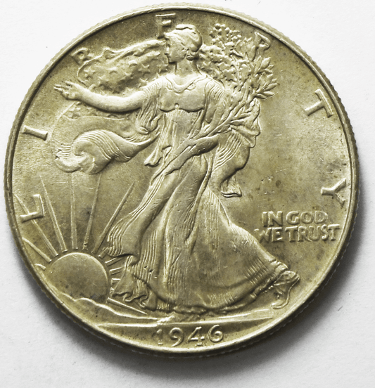 1946 50c Walking Liberty Silver Half Dollar Fifty Cents Uncirculated
