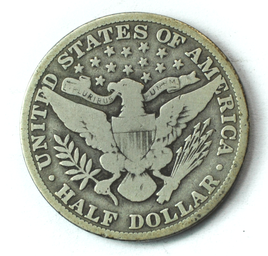1915 50c Barber Silver Half Dollar Fifty Cents US Philadelphia