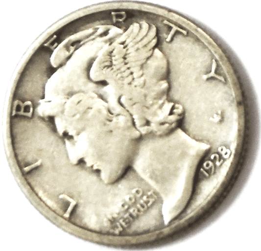 1928 S 10c Mercury Silver Dime Rare Ten Cents San Francisco