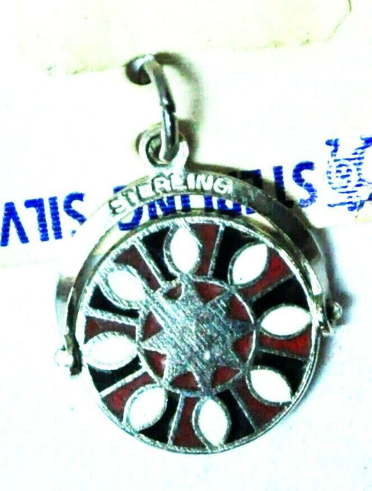 Sterling Silver Dutch Hex Symbol Charm Abundance Goodwill Carded 20mm x 17mm