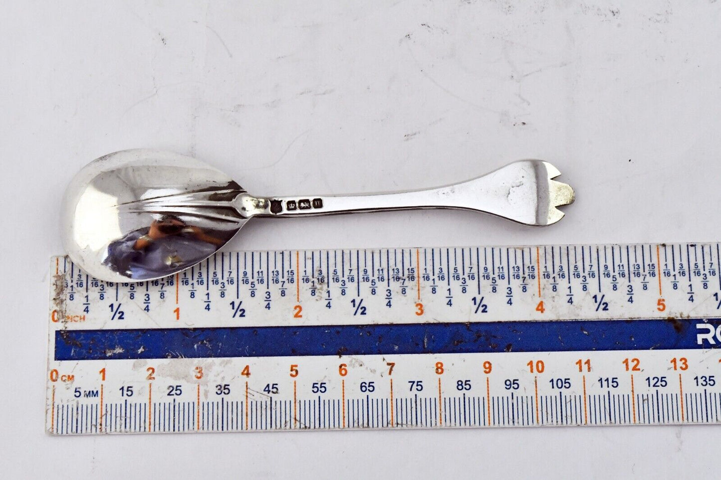Thomas Bradbury & Sons Sheffield England Sterling Silver 4 3/8" Baby Spoon .53oz