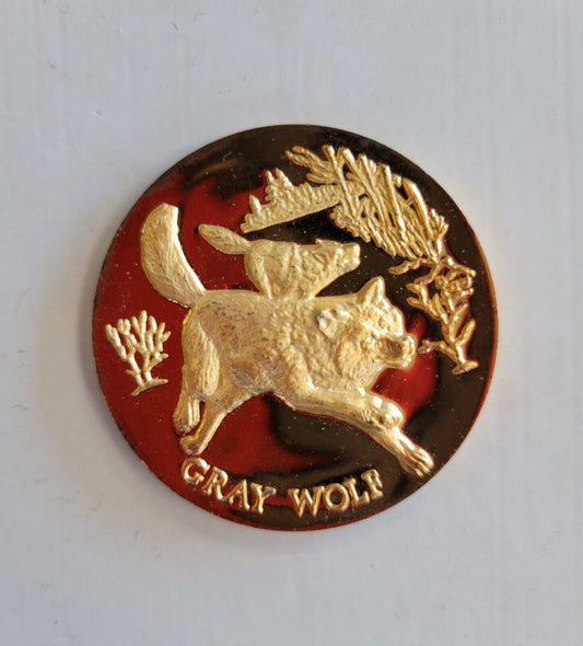 LONGINES Symphonette Wildlife .925 Sterling Silver w/ 24k GP 36g - GRAY WOLF