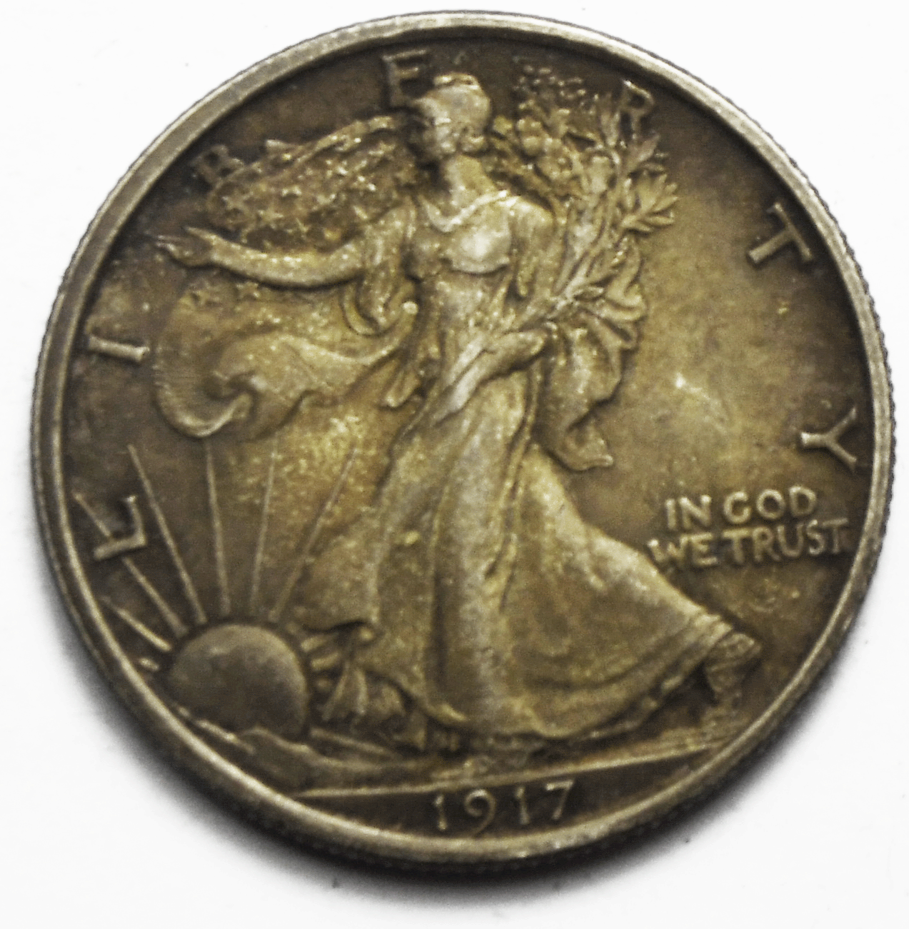 1917 50c Walking Liberty Silver Half Dollar Fifty Cents Philadelphia