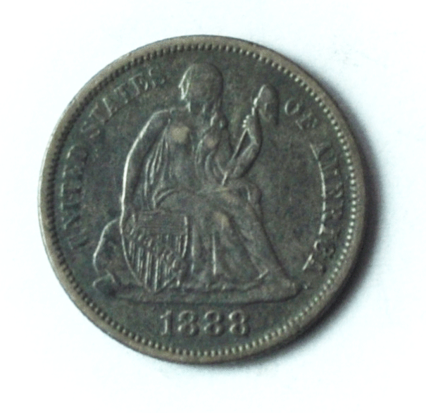 1888 10c Seated Liberty Silver Dime Ten Cents Philadelphia