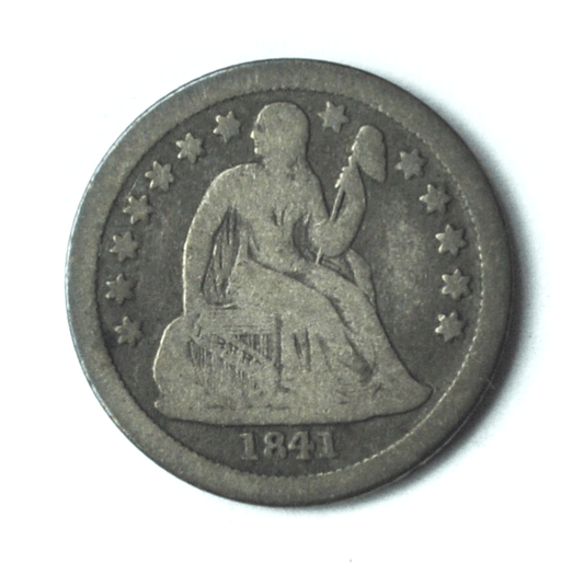 1841 O 10c Seated Silver Dime Ten Cents New Orleans