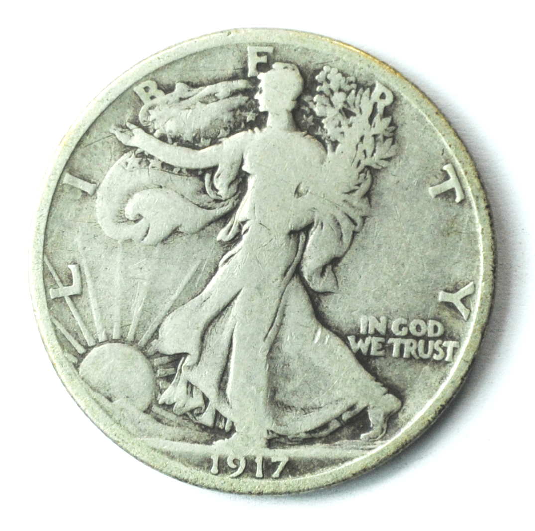 1918 50c Walking Liberty Silver Half Dollar Fifty Cents Philadelphia