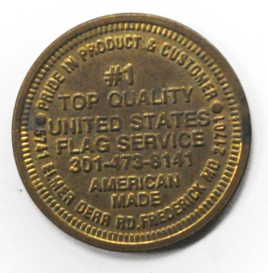 Statue of Liberty United States Flag Service Frederick MD Token 25mm