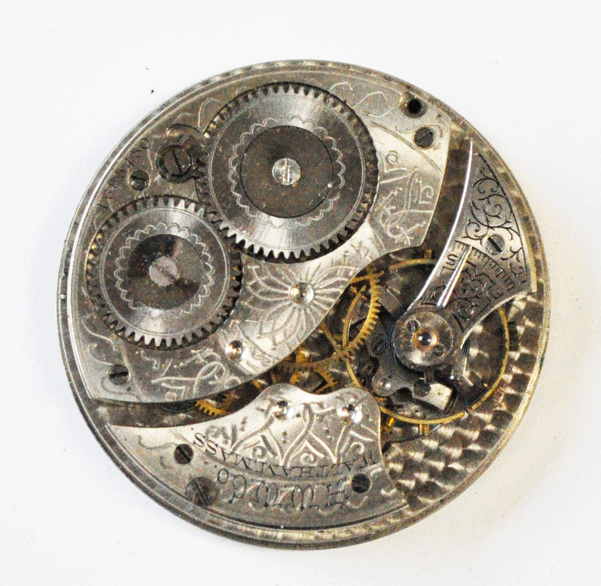 AWW Co Size 12 Grade 210 Pocket Watch Movement & G.A. NAMI Private Label Dial
