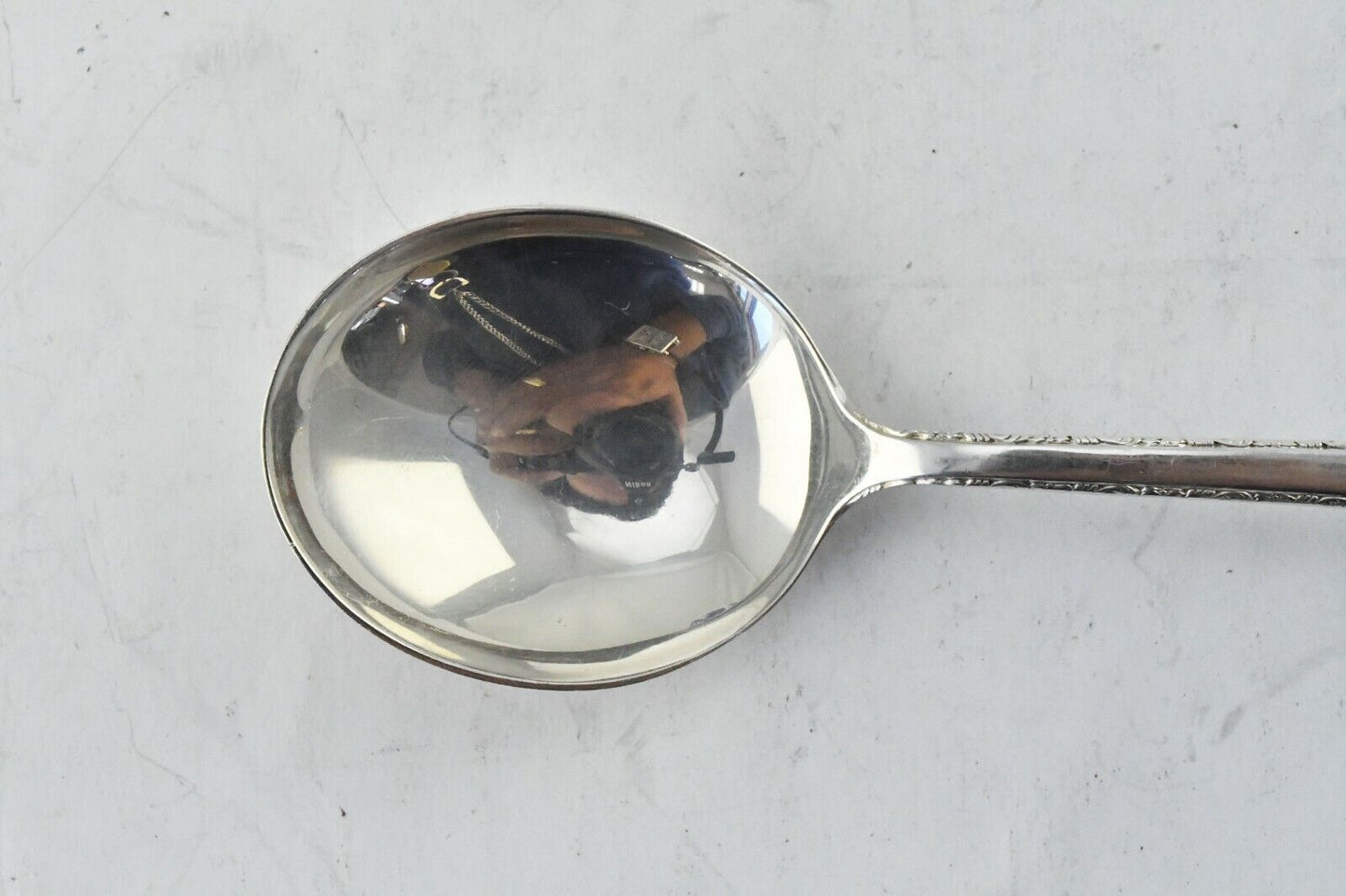 William & Mary by Lunt Sterling Silver 6 1/2" Round Bowl Bouillon Soup Spoon 1oz