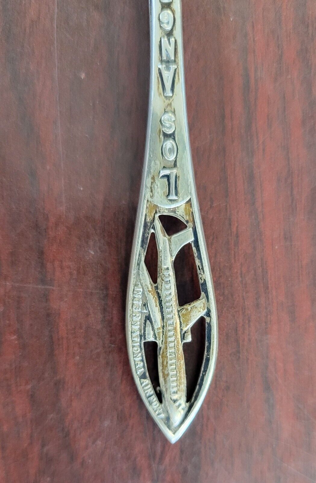 Los Angeles International Airport Sterling 4 1/4" Souvenir Spoon .33oz. Bell