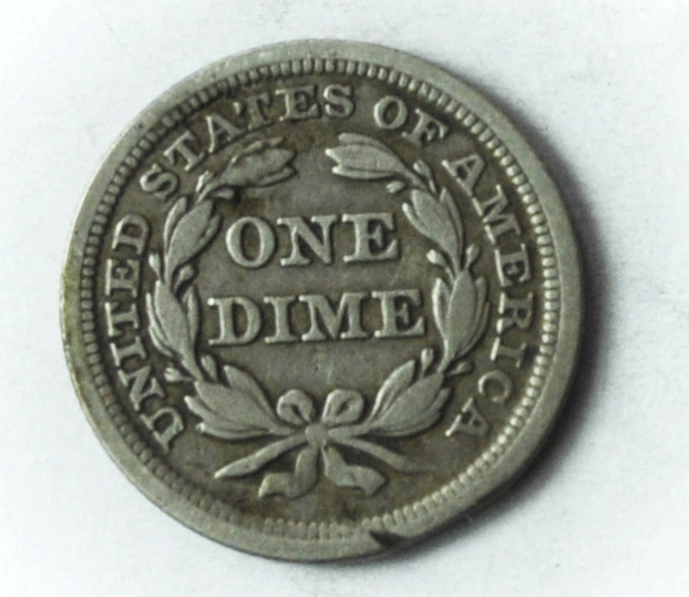 1853 Arrows 10c Seated Liberty Silver Dime Rare Ten Cents Philadelphia