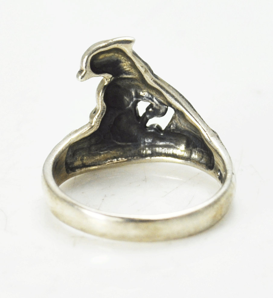 Sterling Silver Double Leaping Dolphin Over Water 15mm Size 8 Ring Aquatic Sea