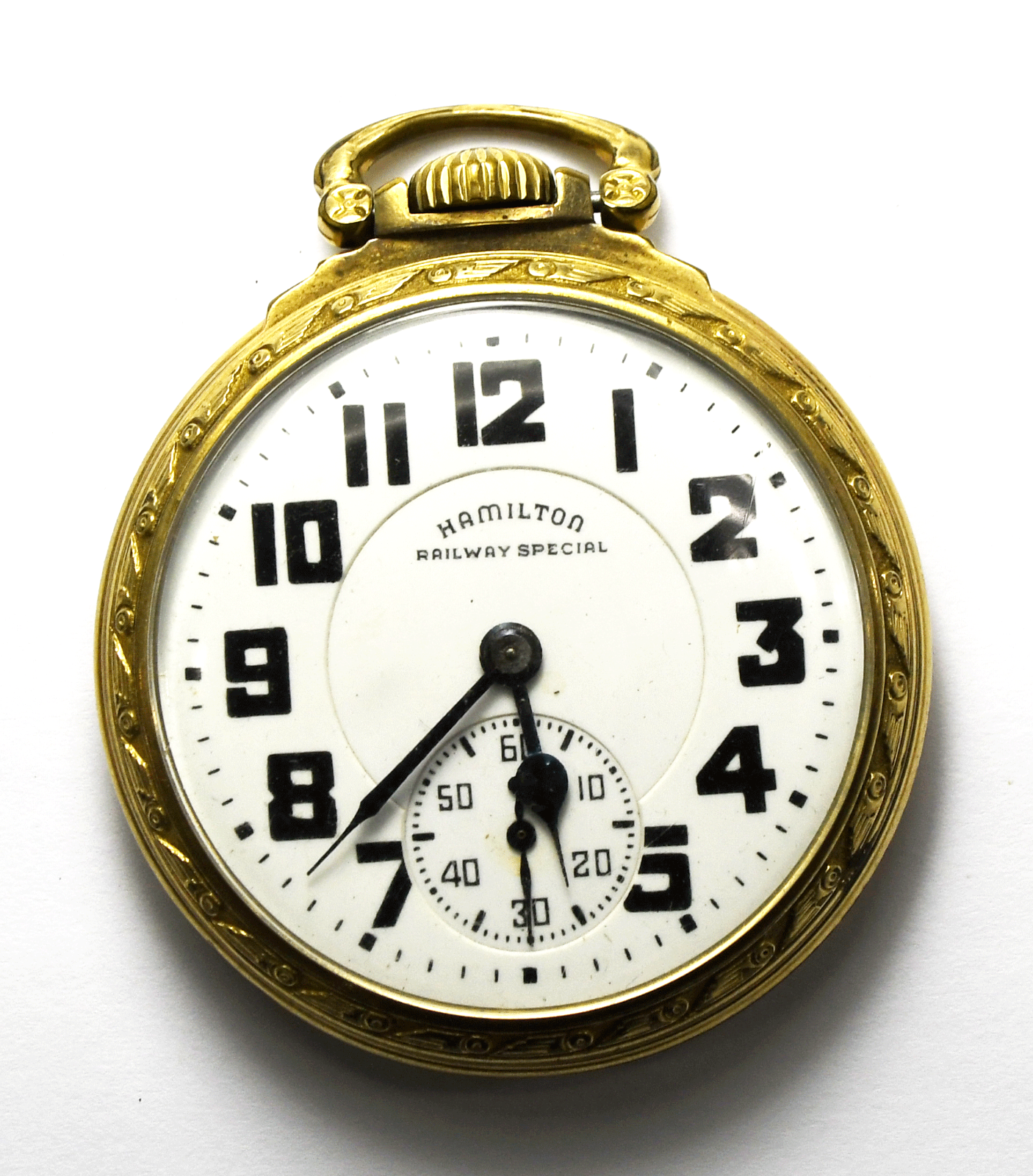 1942 Hamilton Railway Special  992B Pocket Watch 21J 10k GF OF Railroad Grade