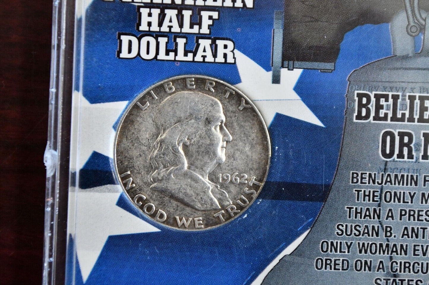 Believe It Or Not 1980 Susan B Anthony Dollar and 1962 Franklin Half Dollar Set