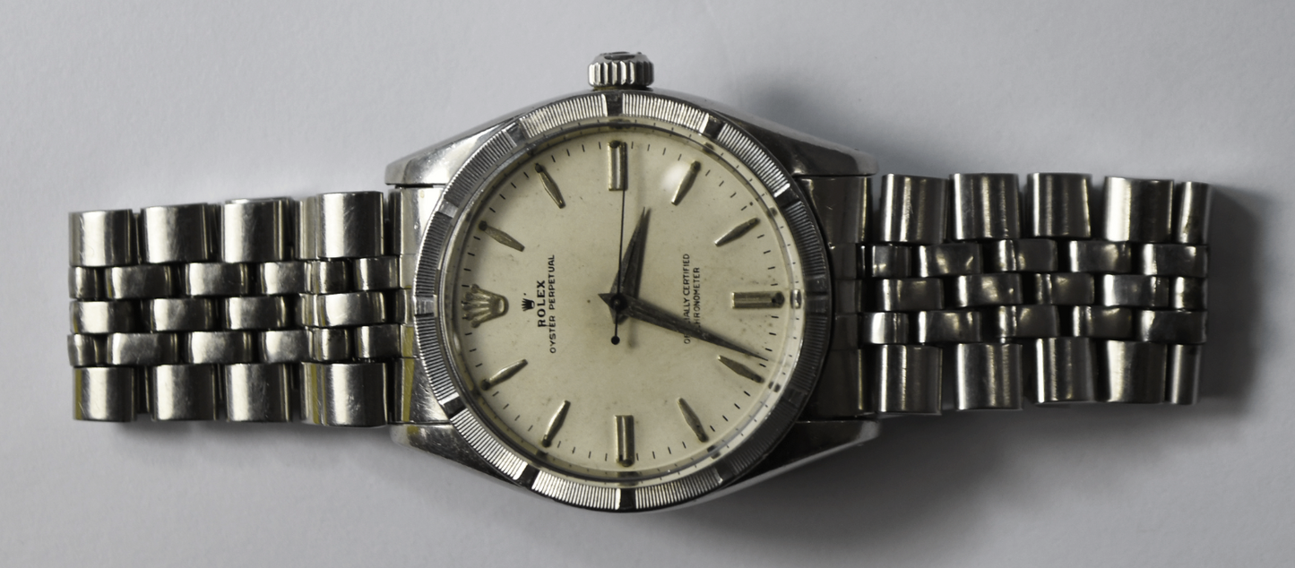 1945 Men's Rolex Oyster Perpetual 6569 Stainless Steel 34mm 1030 Automatic