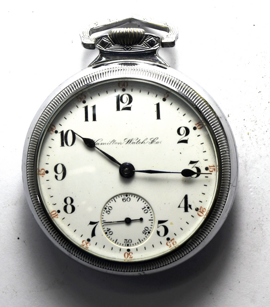 1905 Hamilton Size 18 Grade 924 OF Pocket Watch OF Defiance Case