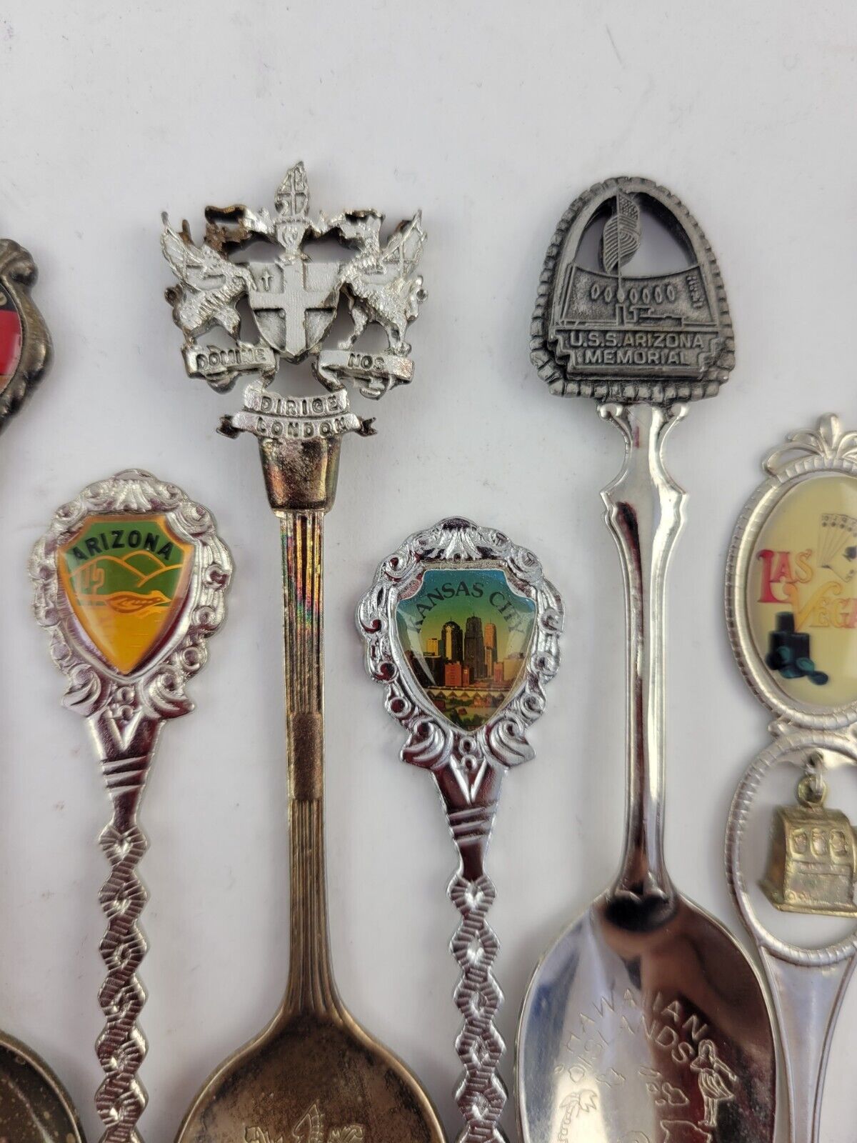 17pc Set of Vintage Souvenir Spoons Germany,  Arizona,  London,  Vegas,  Paris