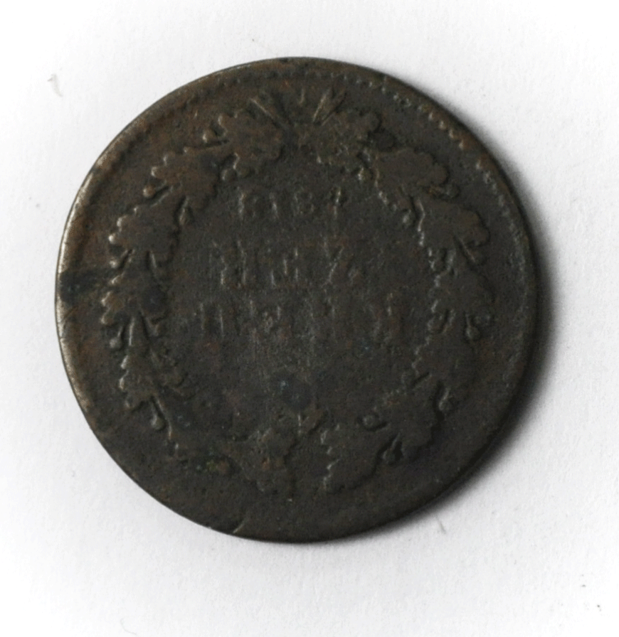 1818 German States Nassau Kreuzer Copper Coin KM# 43