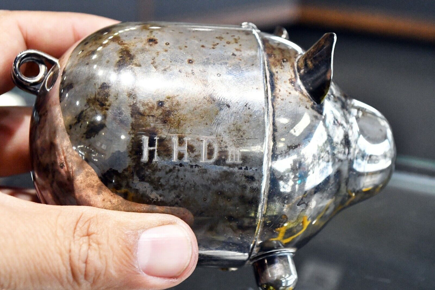 1964 Napier Silver Plate Piggy Bank 4 1/4"