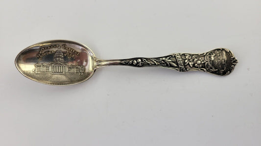 Capital Building Topeka Kansas Sterling 5 3/8" Souvenir Spoon by Mechanics .69oz