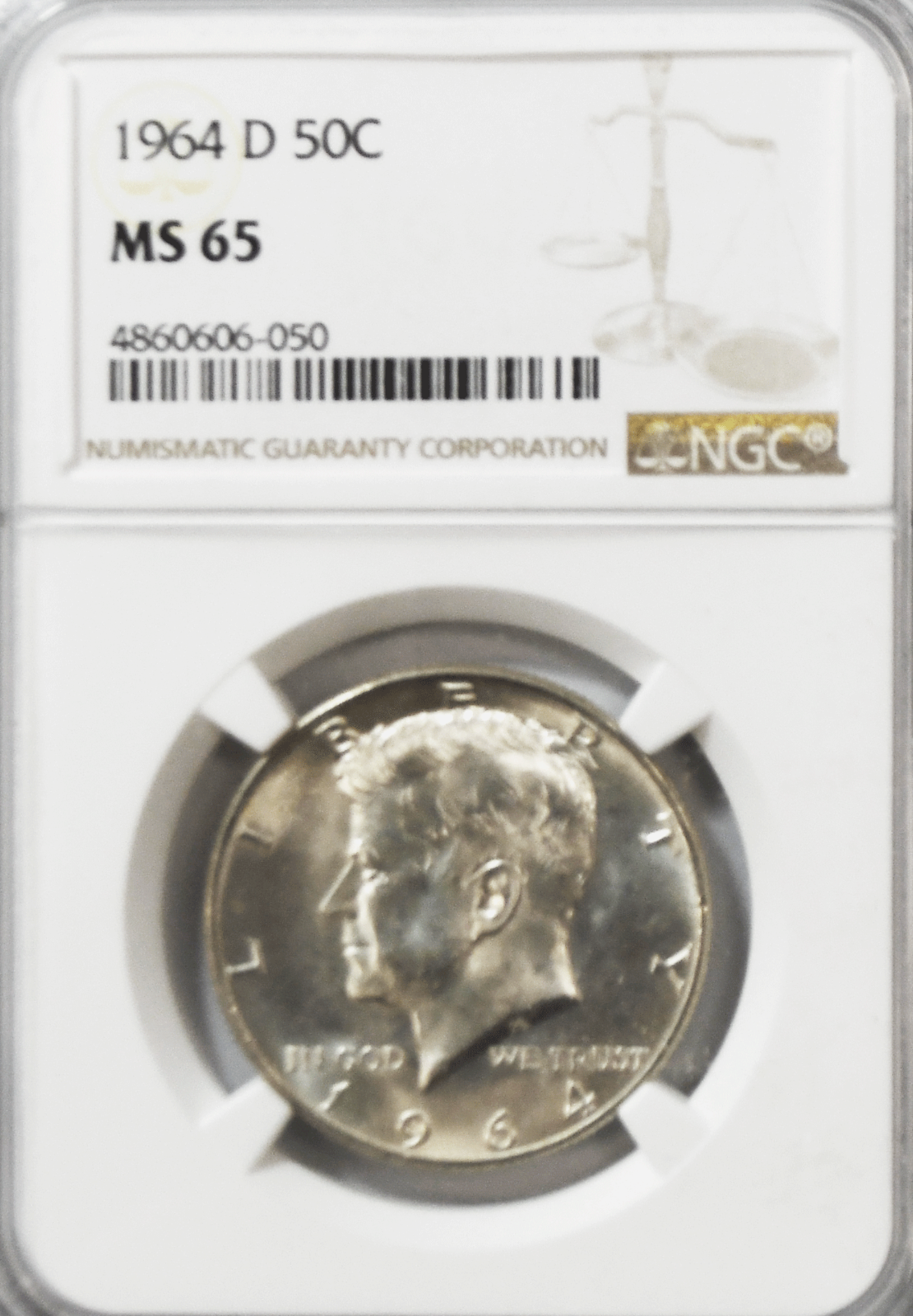 1964 D 50c Kennedy Silver Half Dollar Fifty Cents MS65 NGC Denver