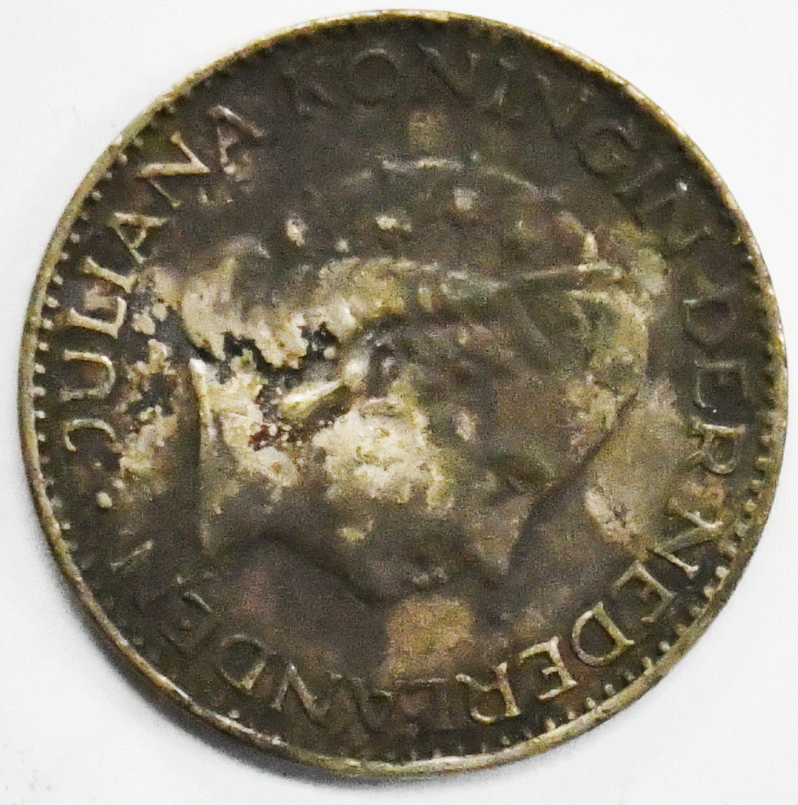 1956 1G Netherlands One Gulden Silver Coin KM# 184