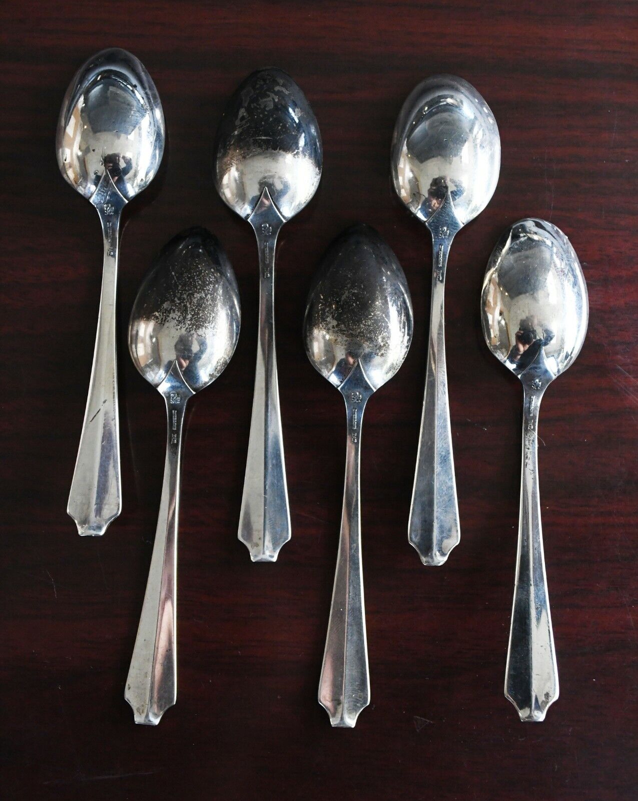 King Albert by Whiting Set of 6 Sterling Silver 4 1/8" Demitasse Spoons 2 oz.
