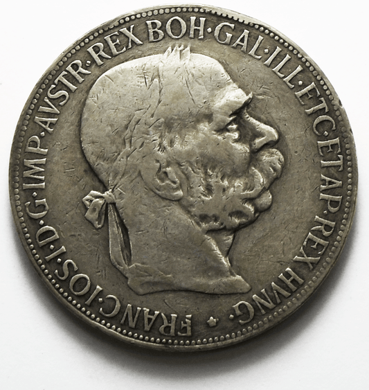 1900 Austria 5 Five Corona Silver Coin KM# 2807