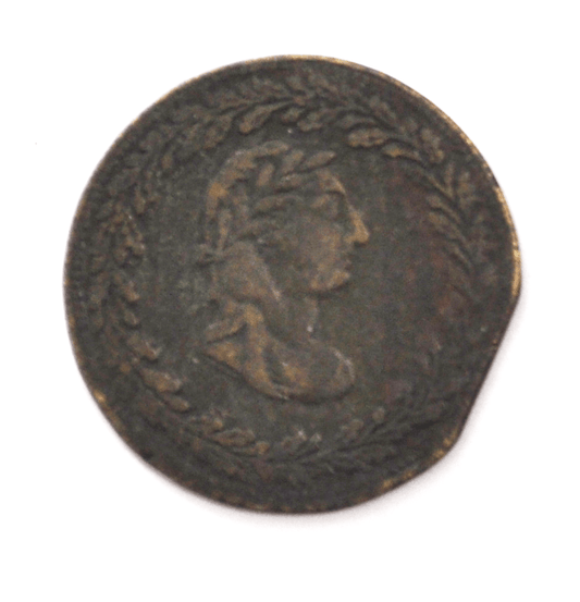 1812 Canada 1/2 Half Penny Token Clipped Planchet 28mm