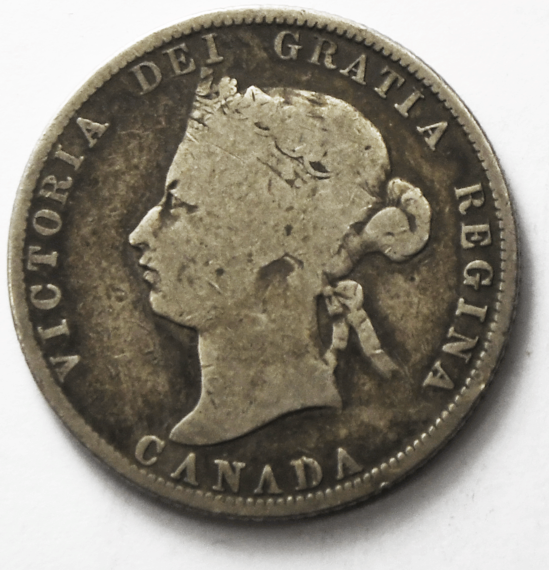 1874 Canada 25c Twenty Five Cents Silver Quarter KM# 5