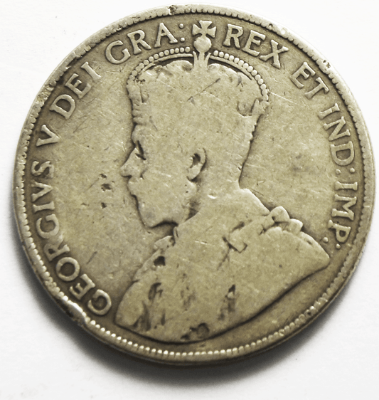 1912 Canada 50 Fifty Cents Silver Coin KM# 25