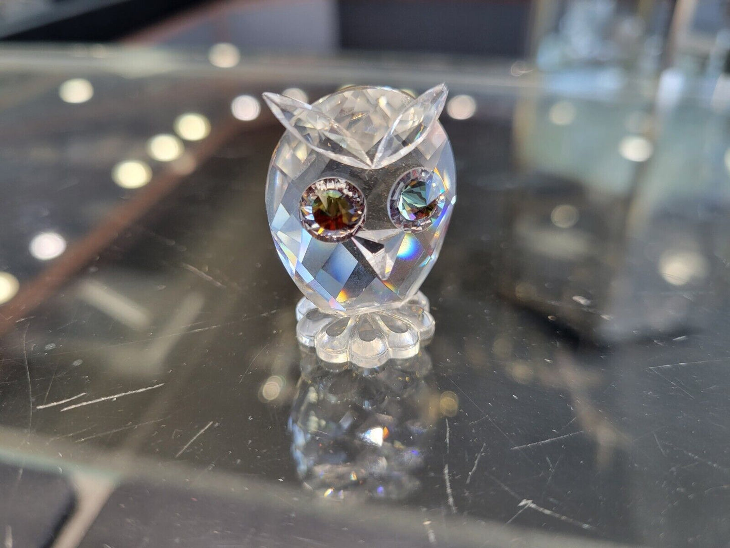 Swarovski Crystal Figurine Miniature Baby Owl 7654NR30 Retired Boxed