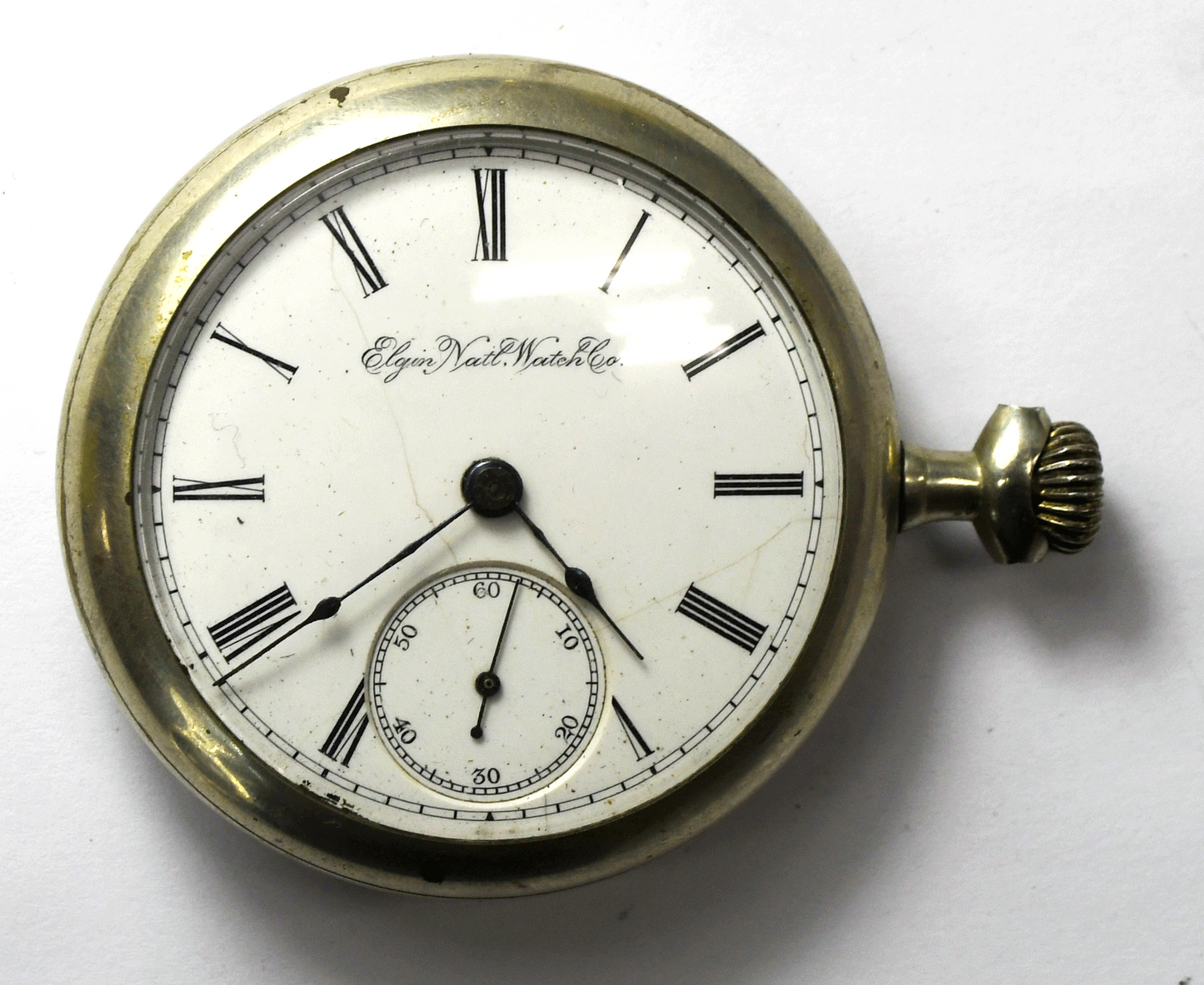 1890 Elgin Size 18 Grade 102 Open Face Lever Set Pocket Watch Not Running