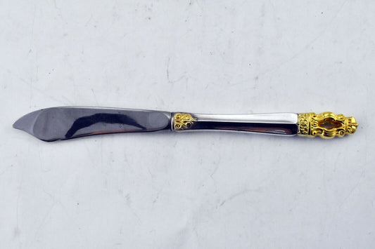 Hispana-Sovereign "Gold" by Gorham Sterling Hollow Master Butter Spreader 7 1/4"