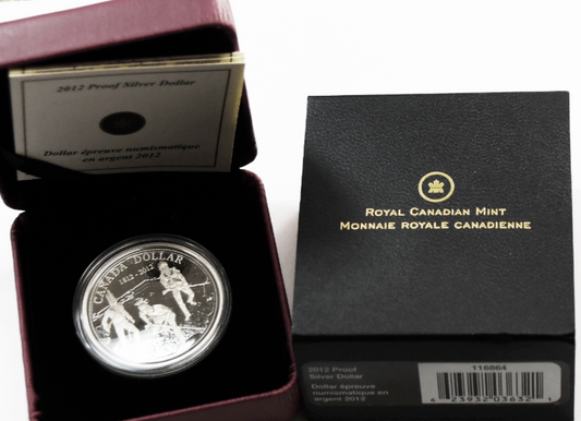 2012 Canada $1 One Dollar War of 1812 .9999 Silver Proof Coin