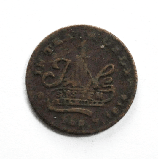J.E. Prescott 1 Ingle System 17mm Trade Token April 7 1914