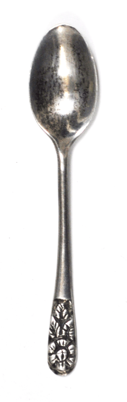 Silver Mexico Flower Daisy Souvenir Spoon Demitasse 4-1/8"