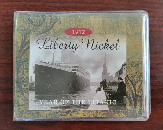 1912 American Liberty V Nickel , Year of the Titanic with COA