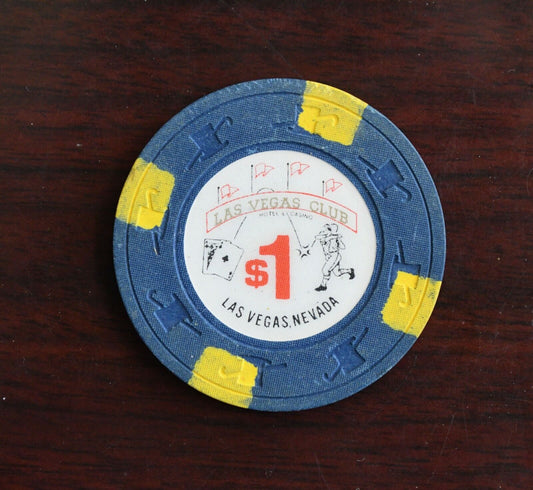 Las Vegas Club Hotel Casino Gaming Token  Chip  Baseball Las Vegas Nevada