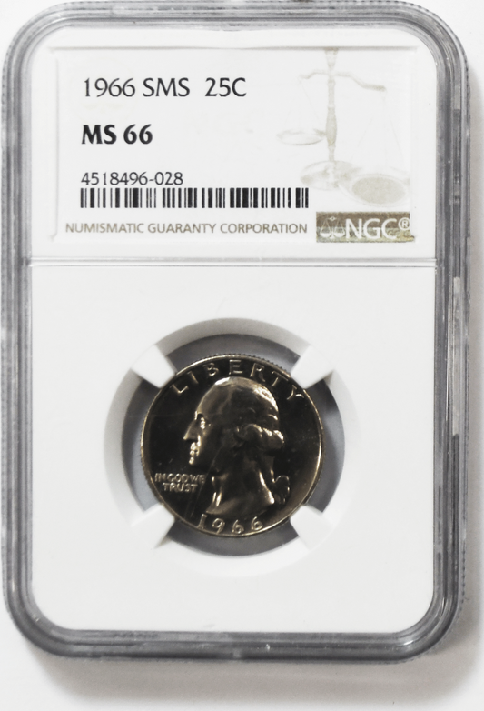 1966 SMS 25c Washington Special Mint Quarter Dollar NGC MS66 Gem Unc