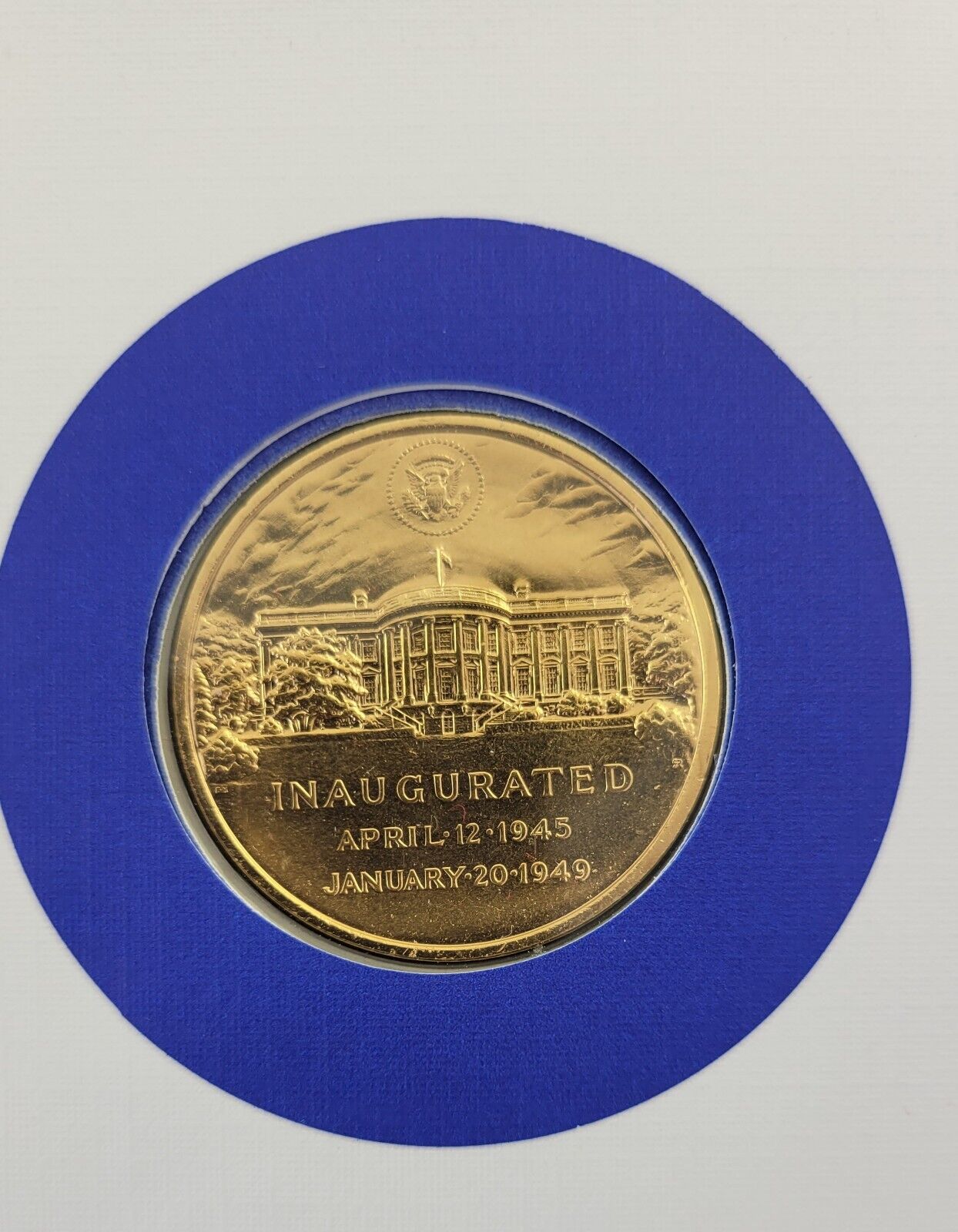 Harry Truman Presidential Covers Medal Postal Commemorative Society Gold Plated