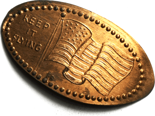 1981 D Elongated Penny Keep It Flying US American Flag