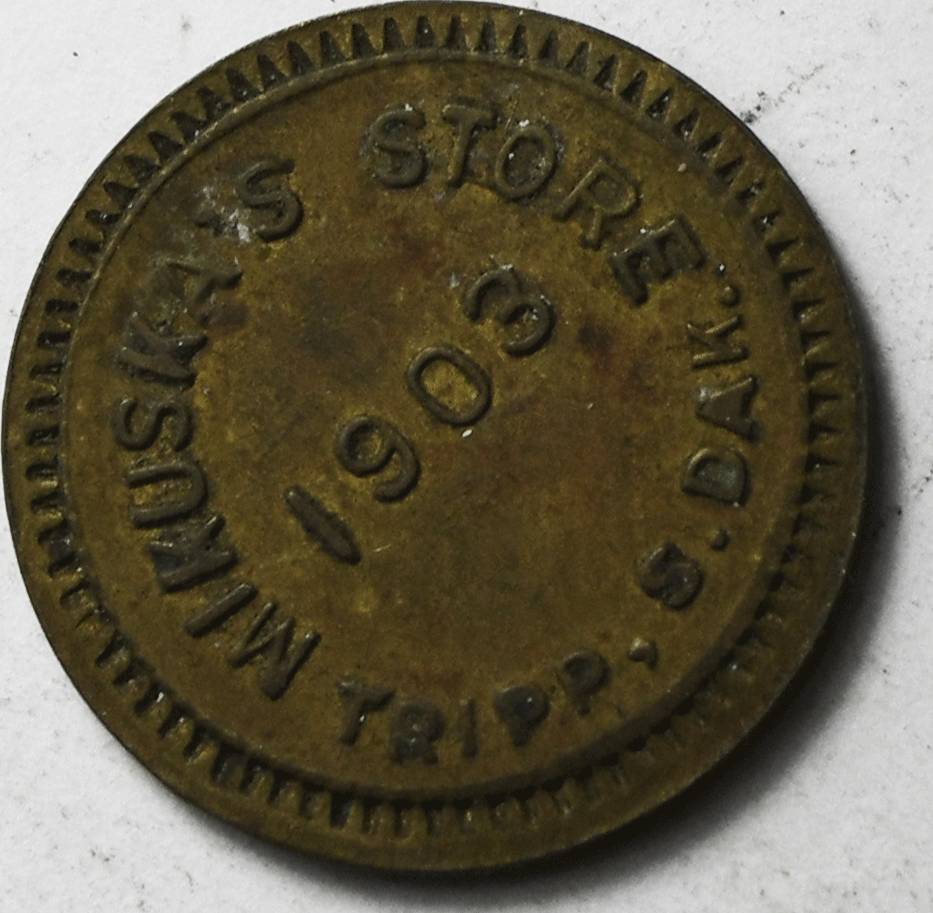 PARIS TEXAS PX1630XPMRRROSEGOLD 関税送料込 1903 Tripp South Dakota 1903 Mikuska's Store 5 Cents Trade