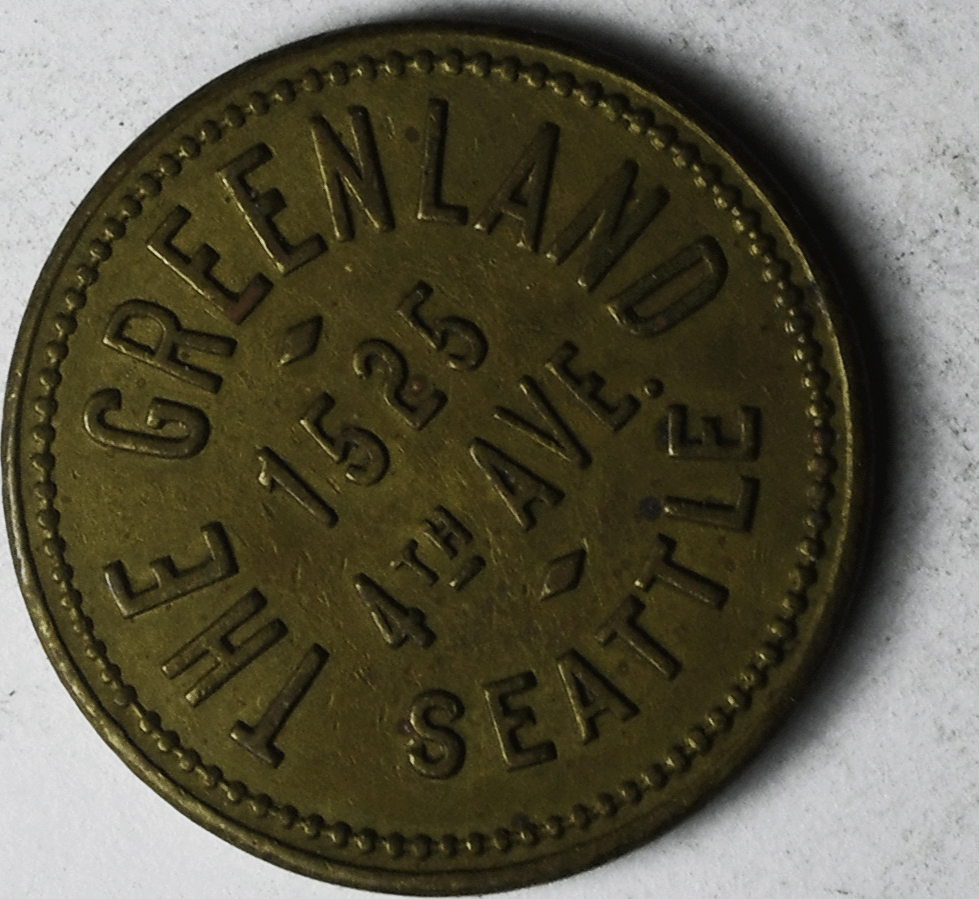 The Greenland Billiards 25c Trade Token Seattle Washington 24mm