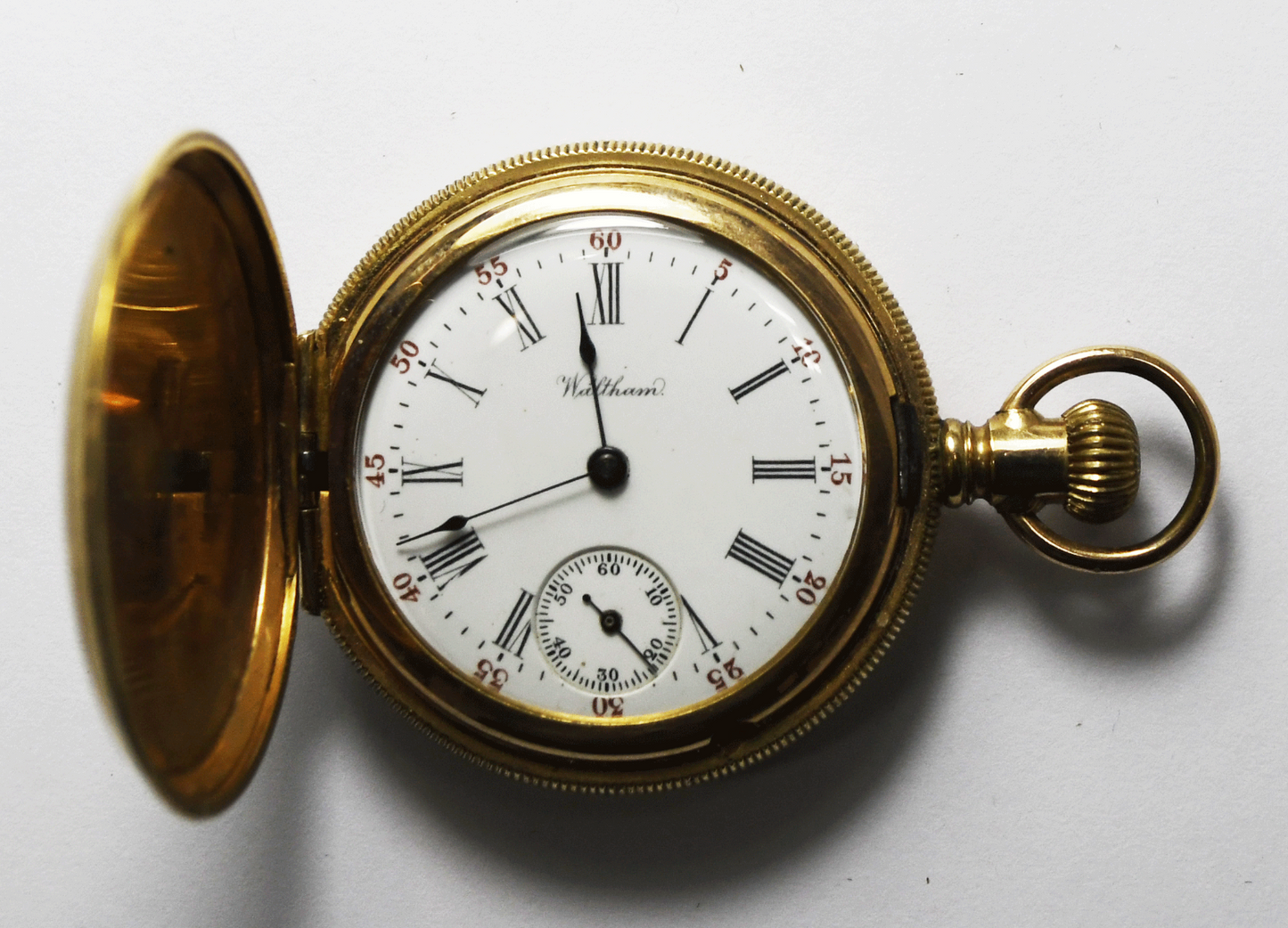 1901 Waltham Seaside Size 0 Gold Filled Hunters Case Pocket Watch